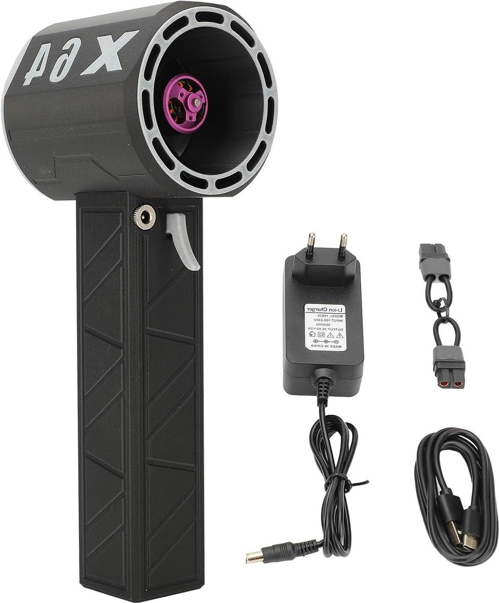 Mini Jet Droger Blower - 1400 G Stuwkracht - 8000 MAh Batterij - 64 Mm Ventilatorblad - Krachtige Prestaties - Efficiënte Koeling - Brede Toepassing - Verschillende Taken - Zwart .