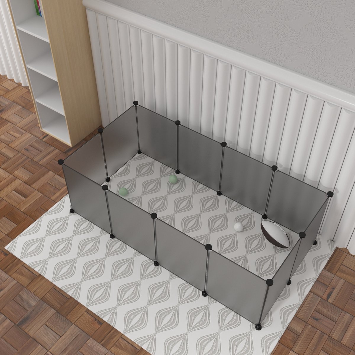 Dierenren - XXL - Verstelbaar - Voor binnen - Grijs - 145x75x46cm thumbnail 5