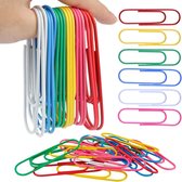 Trombones Colorés Hrlace - Lot De 100 - 28mm Avec Revêtement Plastique - 10 Couleurs - Métal Anti-Rouille