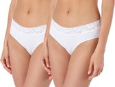 Bellivalini Dames Slip Onderbroek 2Pack – Katoen – WitWit – XS - BLV-BLV50-191-SL