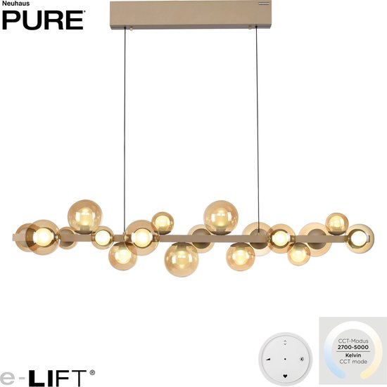 Neuhaus PURE - Lampe suspendue E-Popup e-Lift L 120 cm champagne