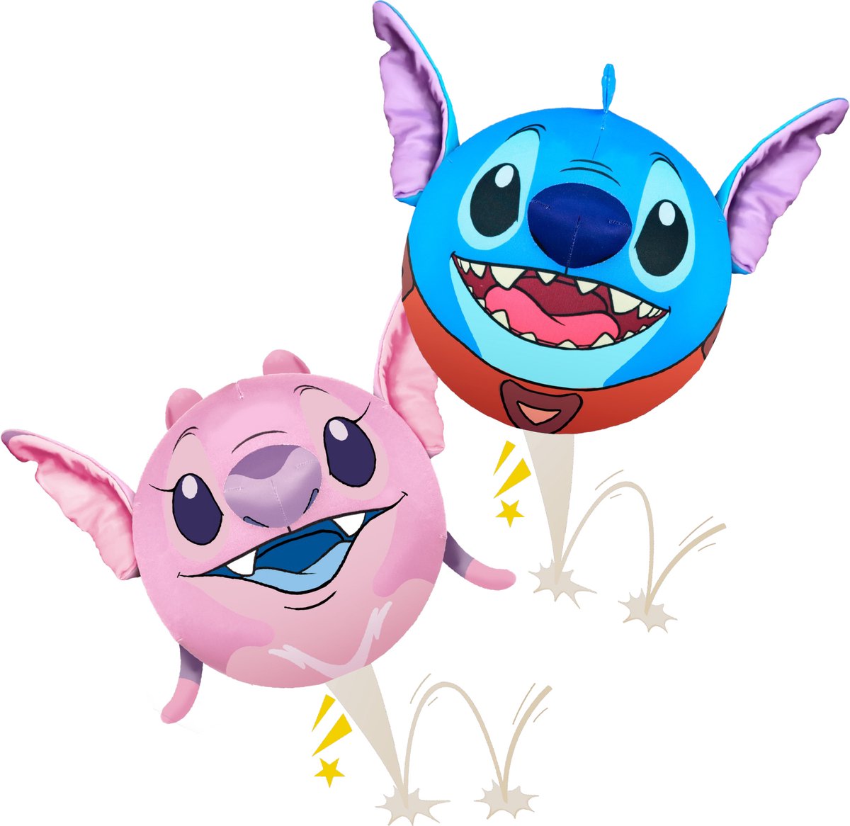 Little Biggie Bouncerz Disney Stitch Opblaasbare pluche bal 45cm