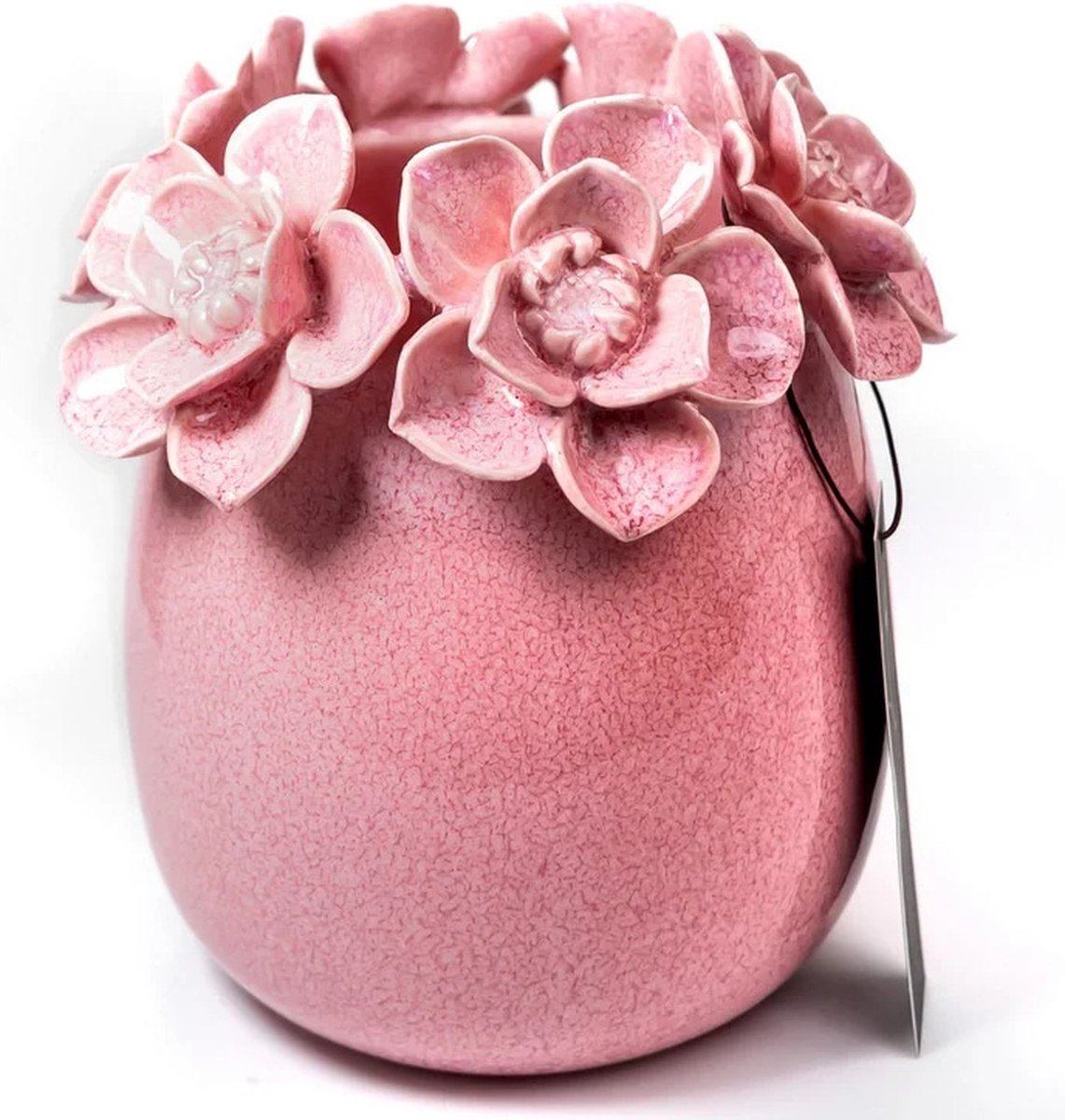 Villa Pottery Vaas Jolie 3 Roze Reactief 14 x 14 x 16