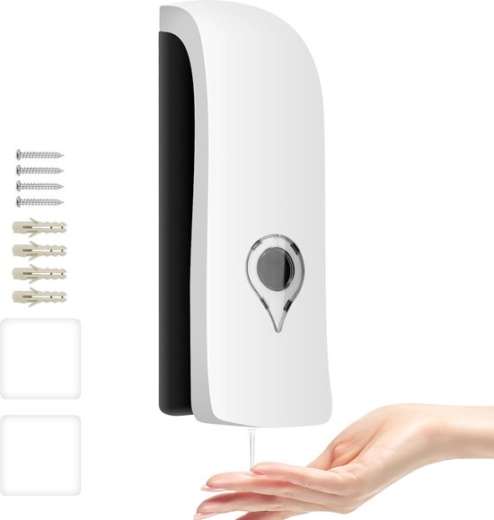 MEKOTRIN Zeepdispenser, wandbevestiging, dispenser voor wandmontage, vloeibare zeepdispenser, handzeepdispenser, badkamer, douchegel, wasmiddel voor hotel thuis (Grijs MEKOTRIN Zeepdispenser, wandbevestiging, dispenser voor wandmontage, vloeibare zeepdispenser, handzeepdispenser, badkamer, douchegel, wasmiddel voor hotel thuis (Grijs