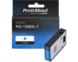 PrintAbout Huismerk Canon PGI-1500XL C Inktcartridge Cyaan Hoge capaciteit