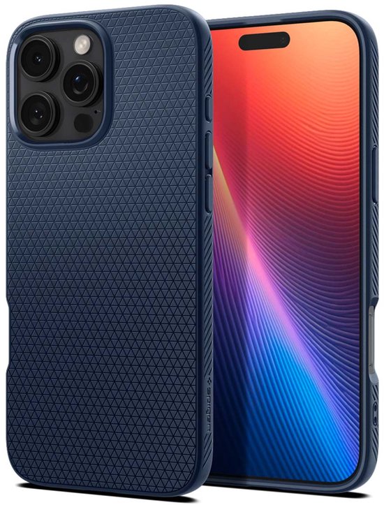iPhone 16 Pro hoesje blauw flexibel...