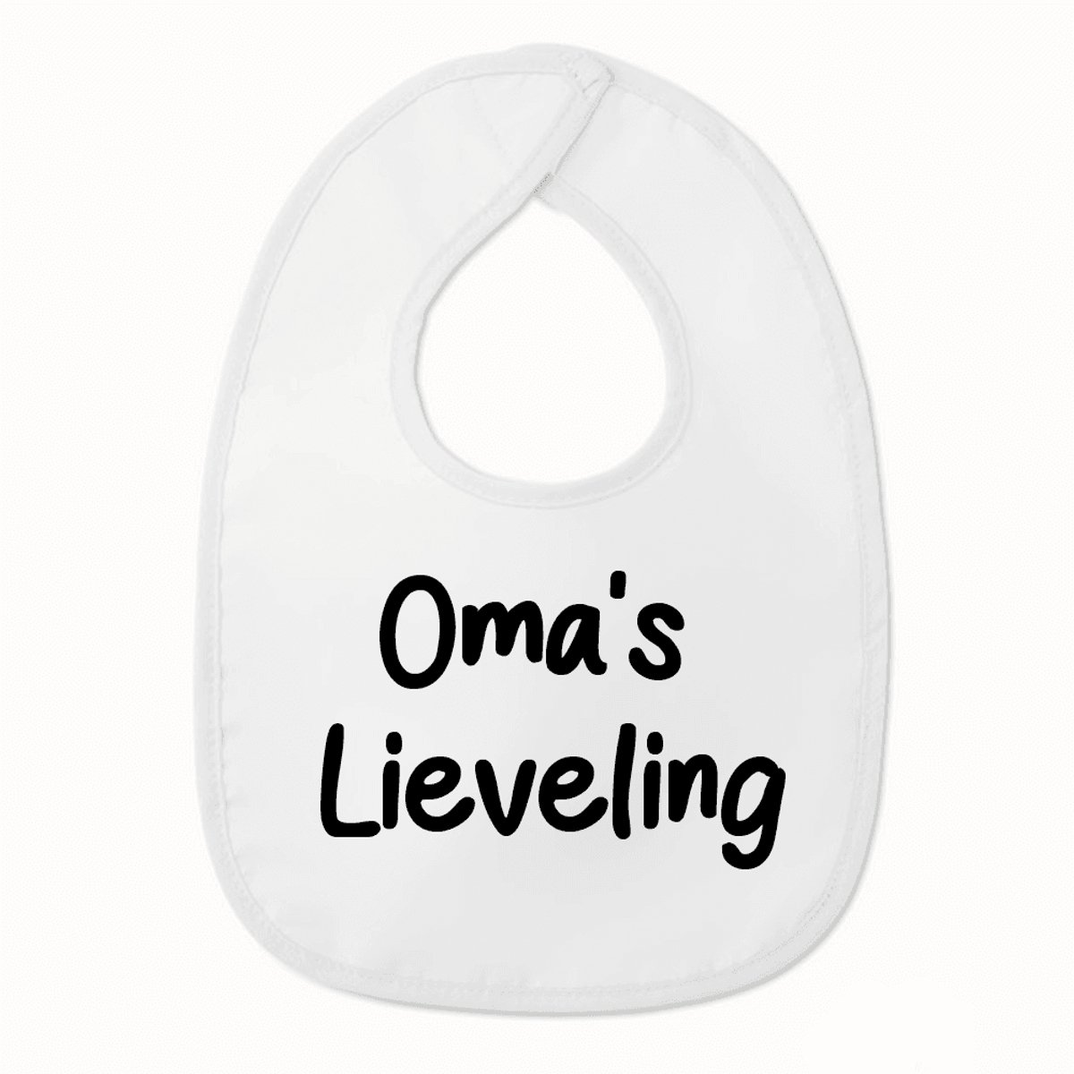 Goedkoopste Slabbetje met tekst - Oma's lieveling - Wit/zwart | 100 katoen - Incl. hoogwaardige Klittenband sluiting - Kraamcadeau - Babyshower - Slabber | Incl. 2 jaar garantie
