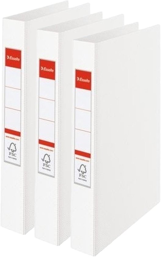 Esselte Ringband mappen/ordners - 6x - wit - A4 - opbergen