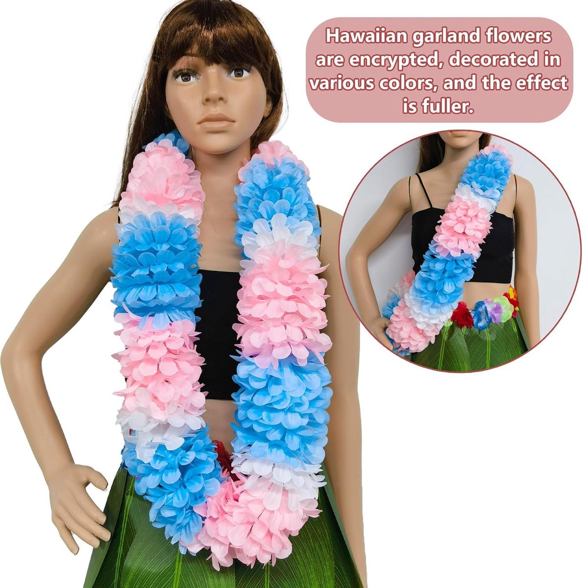 Hawaï Bloemenkettingen Set Van 4 Stuks - Hawaiiaanse Party Accessoires