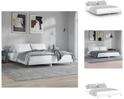 vidaXL Bedframe - Bedframes - Bed - Bed Frame - Bedframe bewerkt hout hoogglans wit 120x200 cm