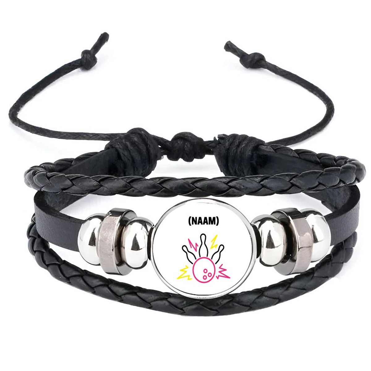 Akyol - bowlen met eigen naam armband zwart - Bowlen - bowler - sport
