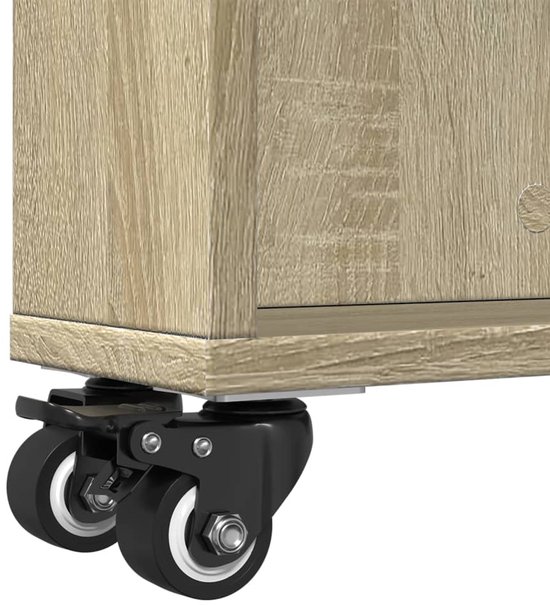 Opbergtrolley smal 48x13x68 cm bewerkt hout betongrijs kopen