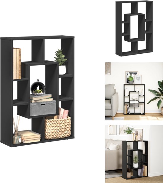 VidaXL Boekenkast 40x24x143 cm bewerkt hout zwart