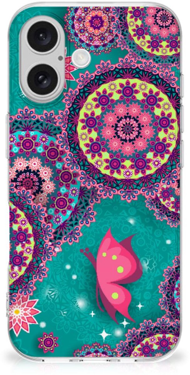 iPhone 16 Hoesje maken Cirkels en Vlinders