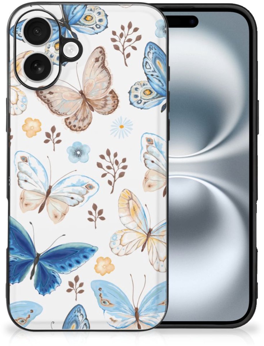 Dierenprint Telefoonhoesje voor iPhone 16 Vlinder