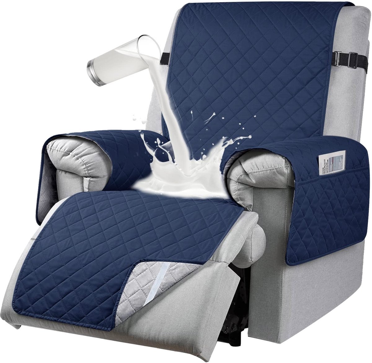 My Ninki ® Waterdichte Stoelbeschermer met Opbergruimte en Antislip Design voor Televisiestoelen