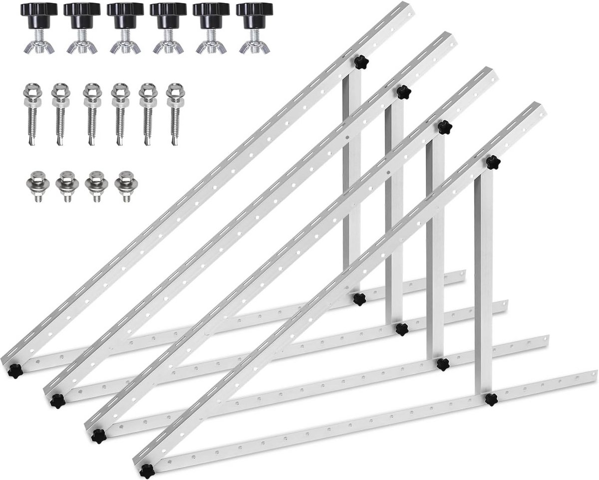 Verstelbare Zonnepaneel Beugels voor Platter Daken - 114 cm - 2 Paar