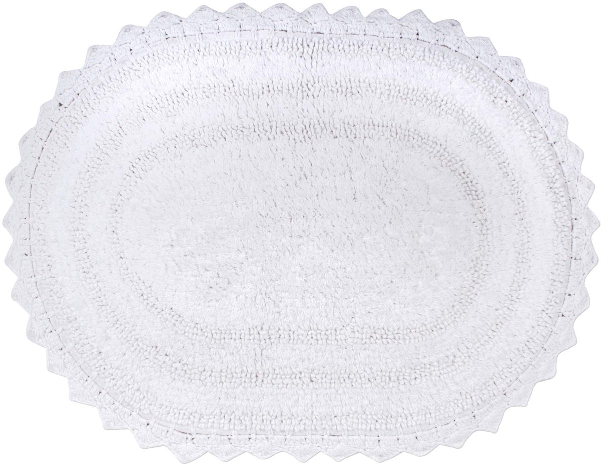 My Ninki ® Ultra-Zachte Katoenen Badmat met Gehaakt Ontwerp en Afgeronde Hoeken voor Bad, Douche en Toilet