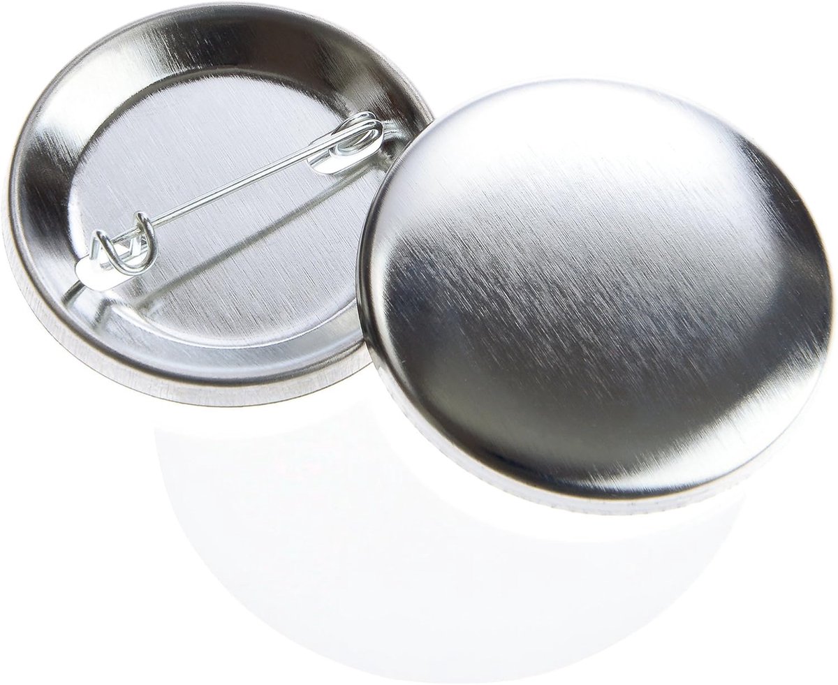 Buttonblanks 37 mm - 100 stuks met Safety Pin voor het maken van Reversknopen