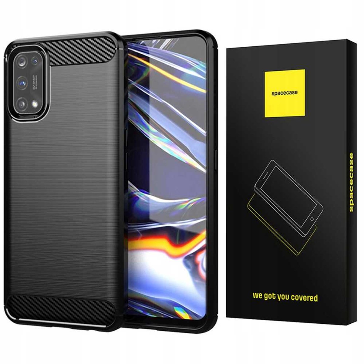 Spacecase Case Carbon Cover Voor Realme 7 Pro 7 5G Bescherming