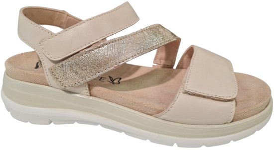 Caprice Leren Dames Sandalen - Beige - 40