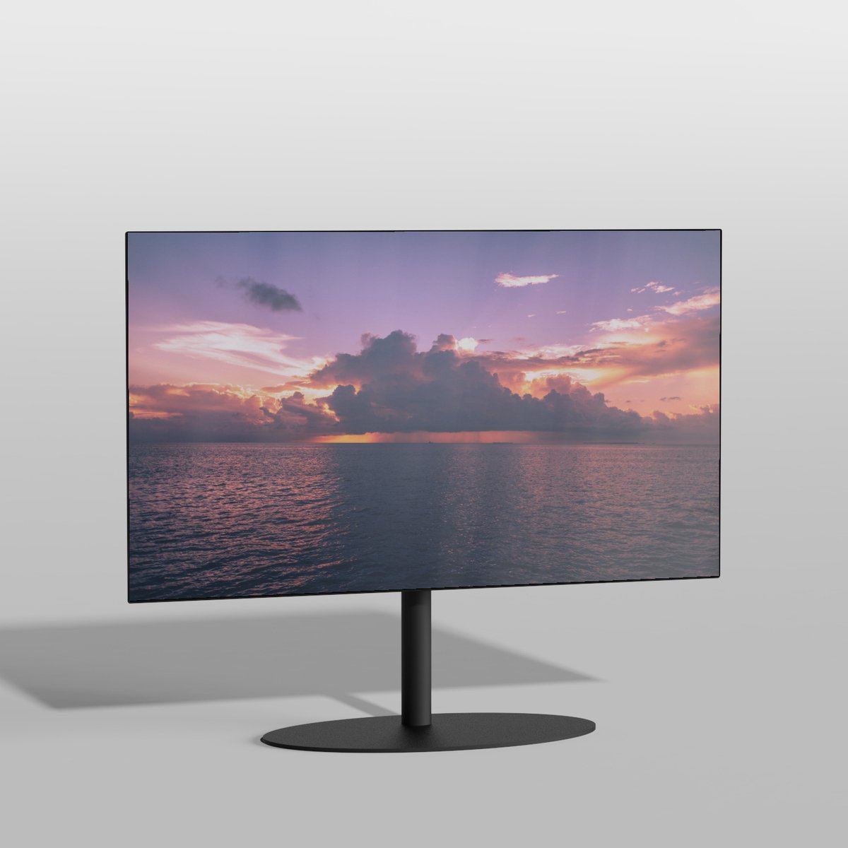 Cavus TV Vloerstatief ELLIPS 60 – Zwart - hoogte 60cm - VESA 100x100