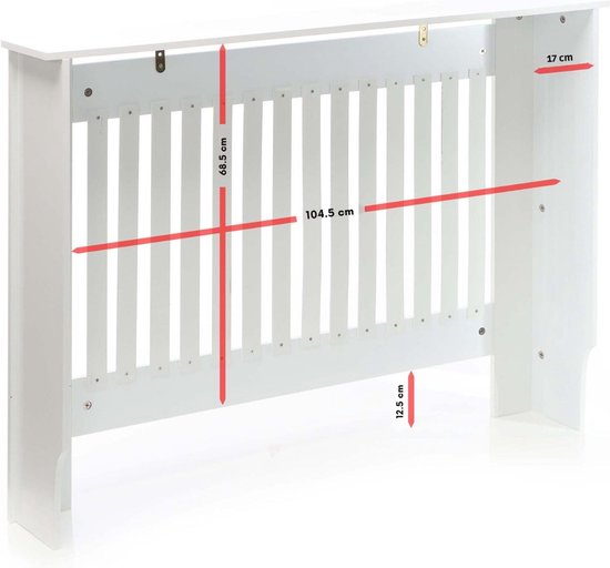 CanDo Radiatorpaneel Traditional Wit MDF 100x60 cm kopen? Radiatorbekleding toebehoren