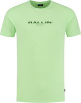 Ballin Amsterdam -  Heren Slim Fit   T-shirt  - Groen - Maat XS