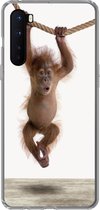 Geschikt voor OnePlus Nord hoesje - Aap - Dieren - Kinderen - Orang Oetan - Jongetjes - Meisjes - Siliconen Telefoonhoesje