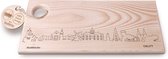 Skyline Borrelplank Maatschappelijk Delft - Hapjesplank - Serveerplank - Cadeau Jubilea - Cadeau verjaardag - Cadeau geschenk - Maatschappelijk gemaakt - Serveren