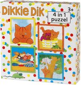 Dikkie Dik - 4in1 puzzelset - 4+6+9+16 stukjes - kinderpuzzel
