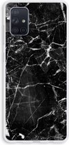 CaseCompany® - Galaxy A71 hoesje - Zwart Marmer 2 - Soft Case / Cover - Bescherming aan alle Kanten - Zijkanten Transparant - Bescherming Over de Schermrand - Back Cover