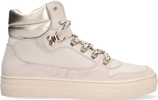 Wysh Nikkie Hoge sneakers - Leren Sneaker - Meisjes - Beige - Maat 37 |  bol.com