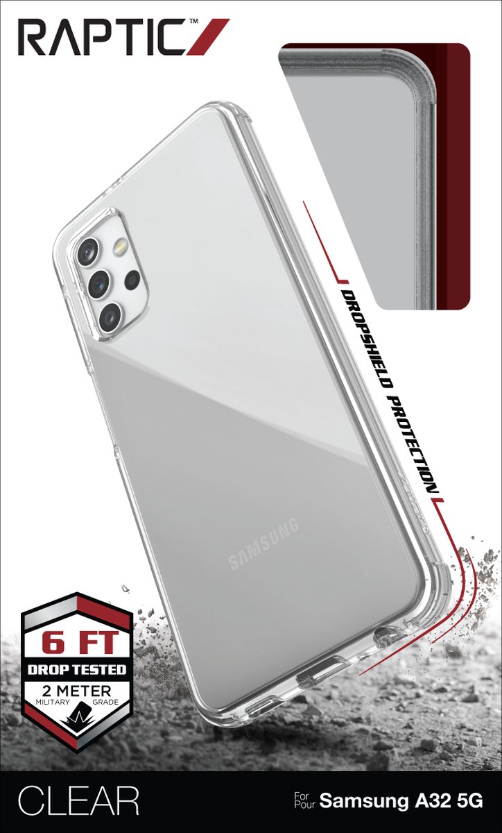 Raptic Clear Samsung Galaxy A32 5G Hoesje Transparant/Wit