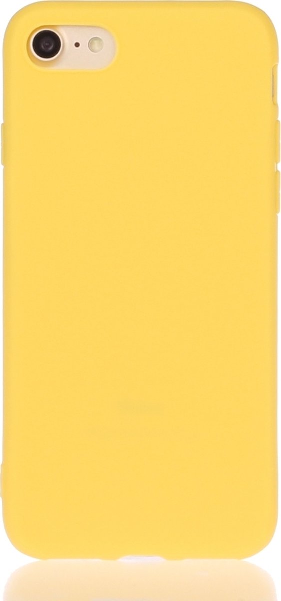 Mobigear Hoesje geschikt voor Apple iPhone 8 Telefoonhoesje Flexibel TPU | Mobigear Colors Backcover | iPhone 8 Case | Back Cover - Geel