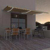 Everest Luifel handmatig uittrekbaar met LED 600x350 cm geel en wit