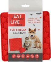 RelaxPets -Eat Slow Live Longer - Fun & Relax - Lick Mat - Likmat - Rood