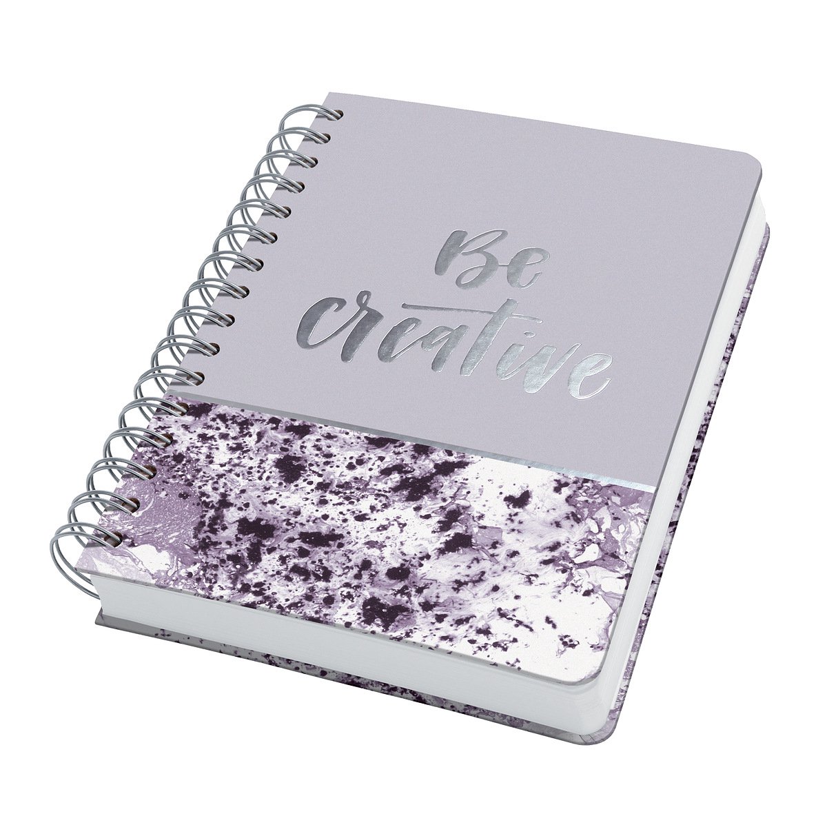 Sigel - spiraal notitieboek - A5 - Jolie - hardcover - 240 pagina's - dots - 120 grams papier - Violet Marble - SI-JN607