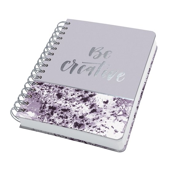 Foto: Sigel spiraal notitieboek a5 jolie hardcover 240 pagina s dots 120 grams papier violet marble si jn607