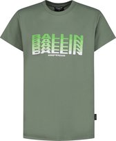 Ballin Amsterdam -  Jongens Slim Fit   T-shirt  - Groen - Maat 140