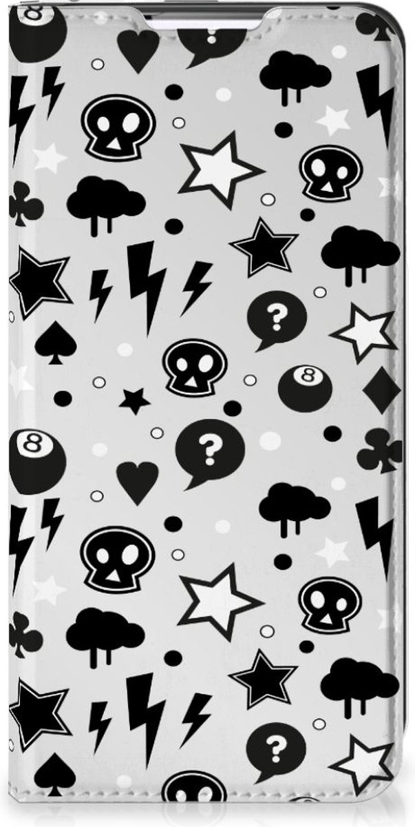 Mobiel BookCase Samsung Galaxy S22 Plus Silver Punk