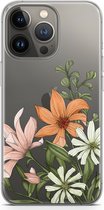 Case Company® - iPhone 13 Pro hoesje - Floral bouquet - Soft Case / Cover - Bescherming aan alle Kanten - Zijkanten Transparant - Bescherming Over de Schermrand - Back Cover