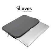 Slieves - Laptophoes - 15.6 inch - Laptop Sleeve - Schok Resistent - Neoprene - (Spat) Waterdicht - Grijs