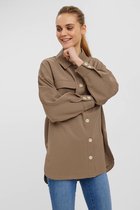 Vero Moda Blouse Vmulia L/s Overshirt Tlr 10260078 Fosil Dames Maat - W40