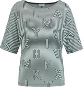 GERRY WEBER Dames Shirt met halve mouwen en motiefmix