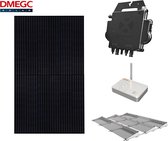 Pakket 2 stuks DMEGC 330wp - APSystems DS3-L micro omvormer - Plat dak - Zuid