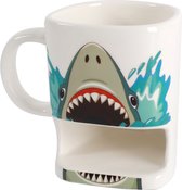 I-total Cookie Mug Shark Junior 250 Ml 8 X 10 Cm Céramique Wit