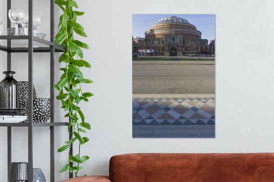 Canvas Schilderij Uitzicht op het concertgebouw in Londen genaamd The Royal Albert Hall - 60x90 cm - Wanddecoratie