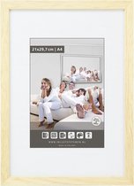 Houten Fotolijst - Profiel M100 - 28 x 35 cm - Blank ongelakt - Met polystyreen glasplaat