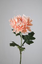 Kunstbloem - Chrysanthemum - topkwaliteit decoratie - 2 stuks - zijden bloem - Peach Zalm - 60 cm hoog